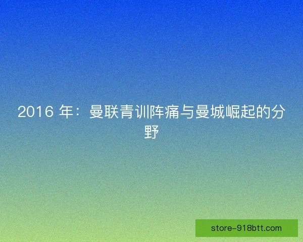 2016 年：曼联青训阵痛与曼城崛起的分野